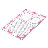 Roze Abstract om te doen Notitieblok (Schuin)