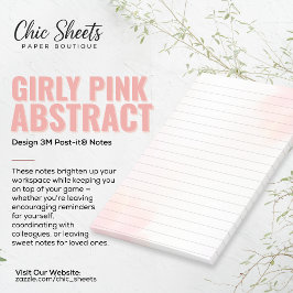 Roze Abstract Ontwerp 3M Post-it® Notities Notes
