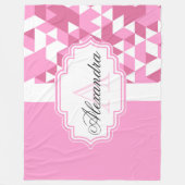 Roze Abstract patroon Fleece Deken (Voorkant)