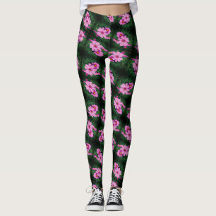 Roze Abstract patroon kosmos Flowers Leggings
