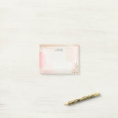 Roze Abstract Post-it® Notes (Op bureau)