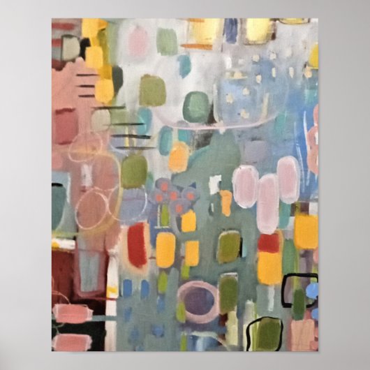 Roze Abstract Poster (Voorkant)