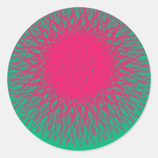 roze abstract ronde sticker