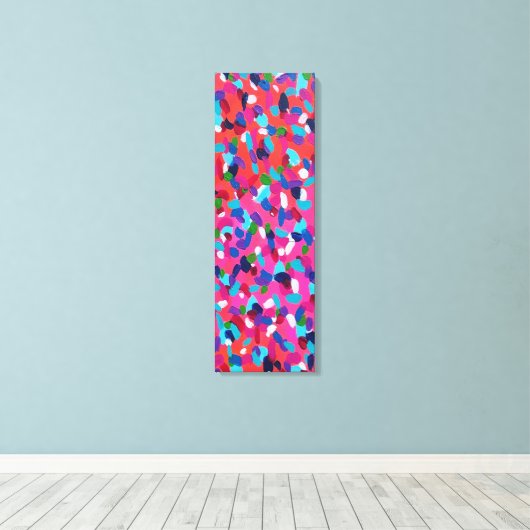 Roze Abstract schilderij Canvas Afdruk (Insitu (Houten vloer))