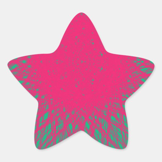 roze abstract ster sticker (Voorkant)