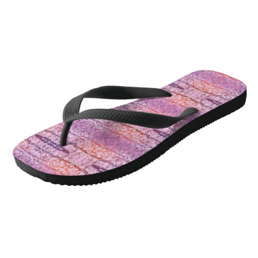 Roze Abstract Teenslippers (Schuin)
