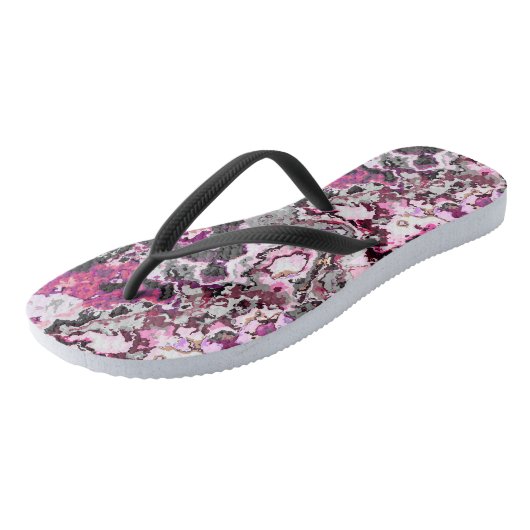 roze Abstract Teenslippers (Schuin)
