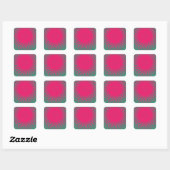roze abstract vierkante sticker (Vel)