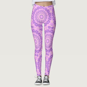 Roze Abstract Yoga Zen Bloemen Patroon Leggings
