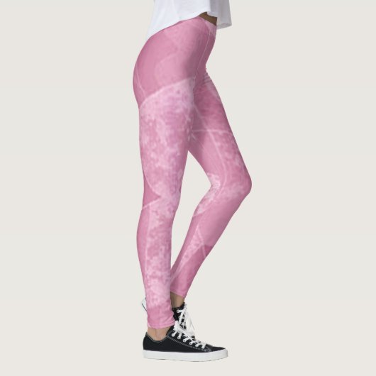 Roze Abstracte art Leggings (Rechts)