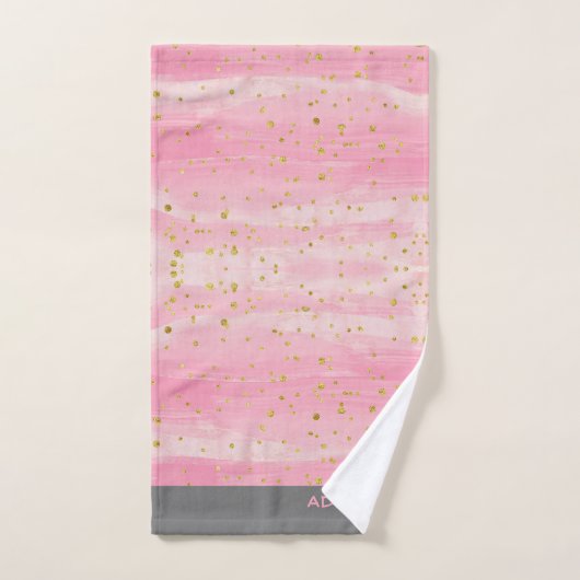 Roze Abstracte badhanddoekset Bad Handdoek (Handdoek)