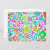 Roze Abstracte bloemtuin Briefkaart (Voorkant / Achterkant)