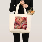 Roze Abstracte Canvas tas (Voorkant (product))
