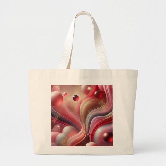 Roze Abstracte Canvas tas (Voorkant)
