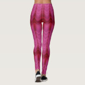 Roze Abstracte cirkellijnen Leggings (Achterkant)