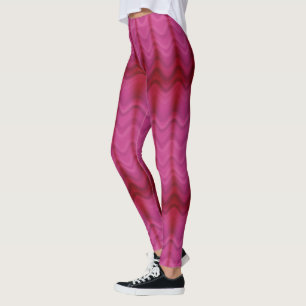 Roze Abstracte cirkellijnen Leggings