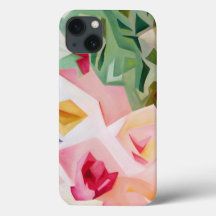 Roze Abstracte Floral iPhone 6 Hoesje