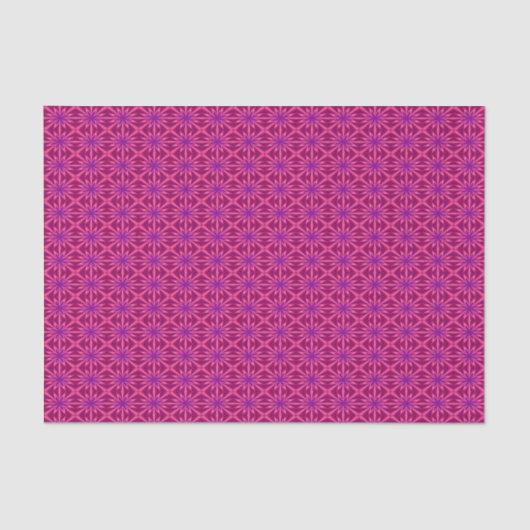 Roze Abstracte Floral Pattern Tissuepapier (Voorkant)
