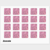 Roze Abstracte Fractal Square Sticker (Vel)