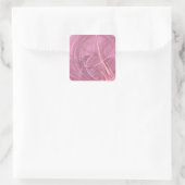 Roze Abstracte Fractal Square Sticker (Tas)