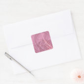 Roze Abstracte Fractal Square Sticker (Envelop)