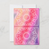 Roze Abstracte golven Horizontale 2 Affirmatie Kaa Kaart (Achterkant)