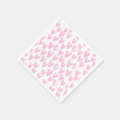 Roze Abstracte harten op wit Servet (Hoek)