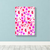 Roze Abstracte kunst Canvas Afdruk (Insitu (Houten vloer))