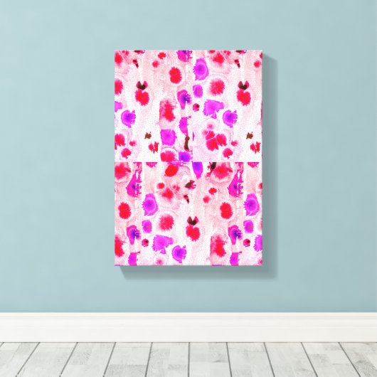 Roze Abstracte kunst Canvas Afdruk (Insitu (Houten vloer))