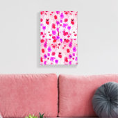 Roze Abstracte kunst Canvas Afdruk (Insitu (Woonkamer))