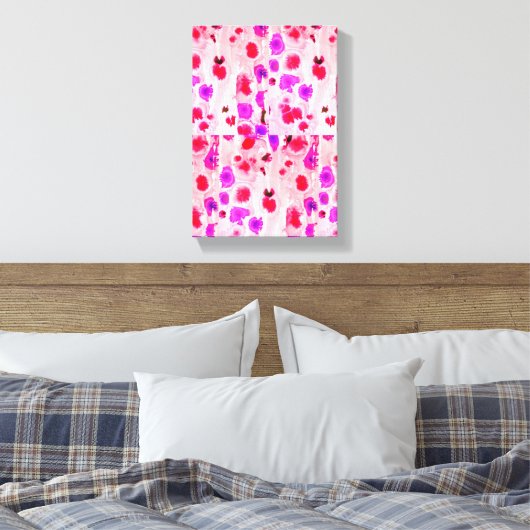 Roze Abstracte kunst Canvas Afdruk (Insitu (Slaapkamer))