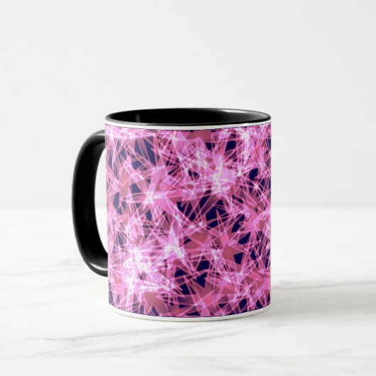 Roze Abstracte kunst Mok (Voorkant links)