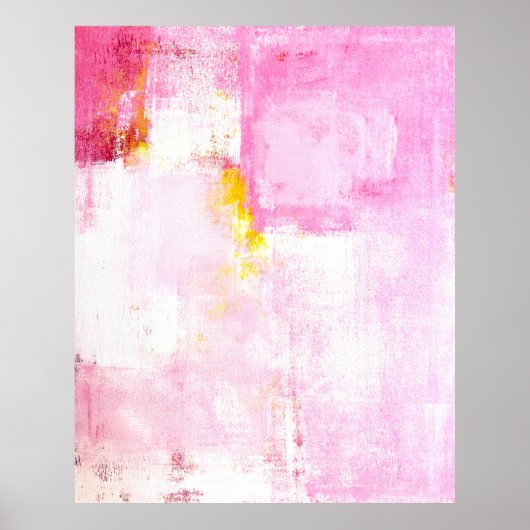 Roze Abstracte kunst Poster (Voorkant)
