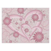 Roze Abstracte kunsten en bloemen houden van fract Tafelkleed (Voorkant (Horizontaal))