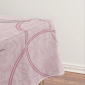 Roze Abstracte kunsten en bloemen houden van fract Tafelkleed (Voorbeeld)