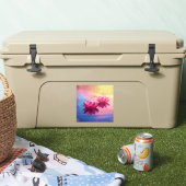 Roze Abstracte Lotus Sticker (Koeler)