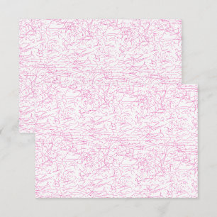 Roze Abstracte Office Map Mappen Set Bedankkaart