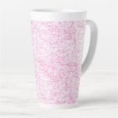 Roze Abstracte Office Map Mappen Set Latte Mok (Rechterhoek)