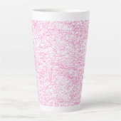 Roze Abstracte Office Map Mappen Set Latte Mok (Voorkant)