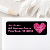 Roze Abstracte rackle Heart Etiket (Insitu)