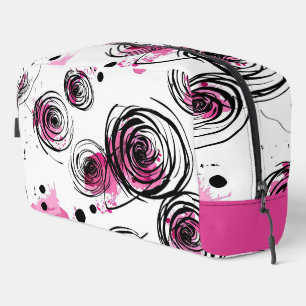 Roze Abstracte Roos Draaikolk Toilettasje