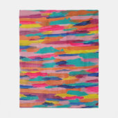 Roze Abstracte strepen Fleece Deken (Voorkant)