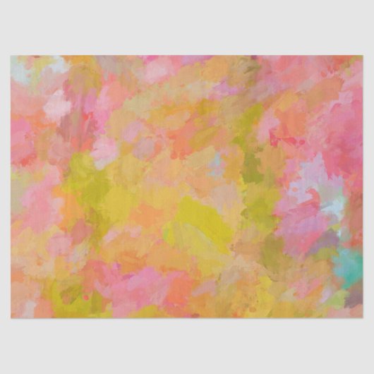 roze Abstracte verf Tissuepapier (Voorkant)