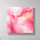 Roze Abstracte Waterverf Bloom Canvas (Voorkant)