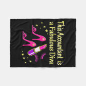  ROZE ACCOUNTANT DIVA DESIGN FLEECE DEKEN (Voorkant (Horizontaal))