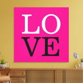 Roze Achtergrond Liefde Bruiloft Canvas Afdruk (Insitu (Woonkamer))