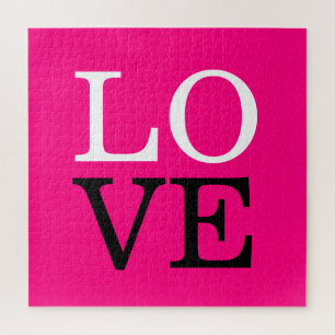 Roze Achtergrond Liefde Bruiloft Legpuzzel