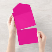 Roze achtergrond met zwart rand ontwerpideeën all in one uitnodiging (Afscheurbaar)