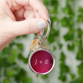 Roze achtergrond sleutelhanger (Hand)