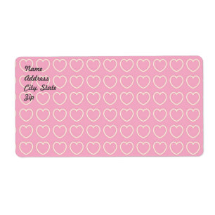 Roze achtergrond Verzendlabel